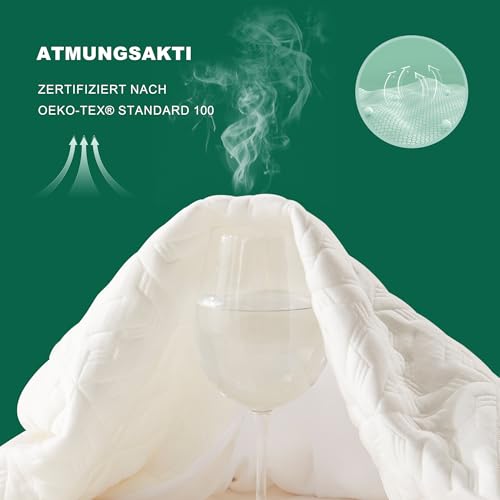 BEDLORE Matratzenschoner 160x200cm, Wasserdicht & Atmungsaktiv(Weiß) – Ansicht 3