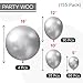 PartyWoo Metallic Silver Balloons 155 pcs Different Sizes Pack of 18 12 10 5 Inch Chrome Silver Balloon Arch Kit Garland for Graduation New Year Wedding Birthday Party Decorations Silver-G102