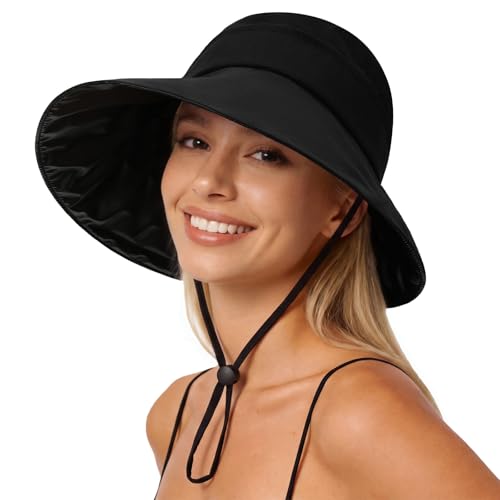 Pleneal Sun Hats for Women, UV Protection Wide Brim Ponytail...