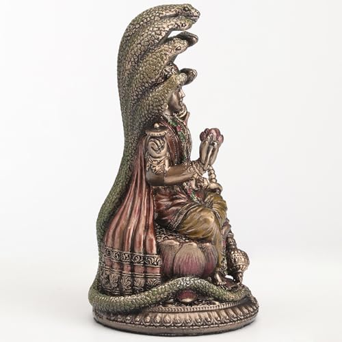 Escultura Vishnu Shesha en Resina con Acabado Bronce 3.75 pulg miniatura 7