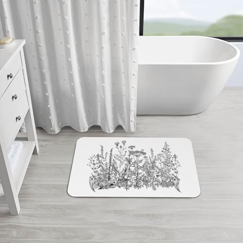 Tapis de bain super absorbant en diatomite fin lavable de 80 cm - 6