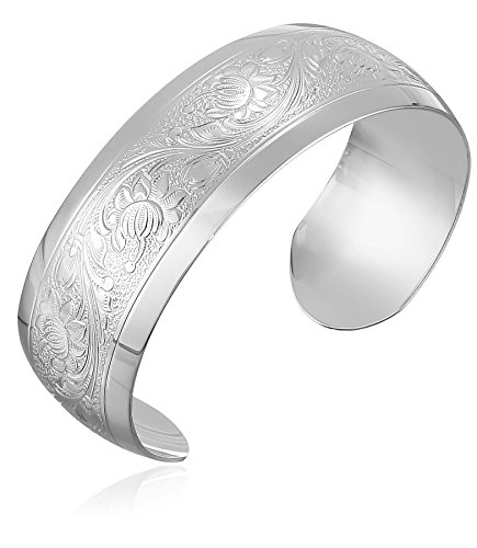 Sterling Silver Embossed Cuff Bracelet