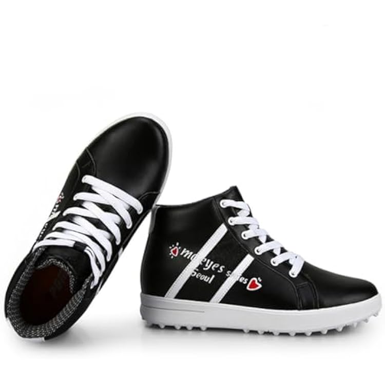 Women's High top Golf Shoes, Waterproof Ladies Lightweight Breathable gaolf Sneakers Designed for Balance Performance Women for Birthday Gifts