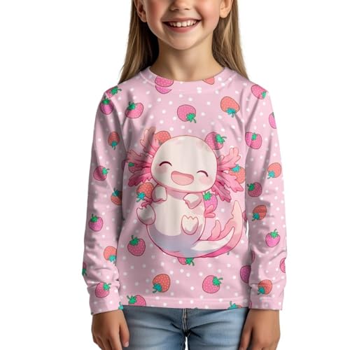 Image of WELLFLYHOM Long Sleeve T-Shirt for Boys Girls 3-16 Years Old Tee Tops Crewneck Pullover Shirts Fall Outfits