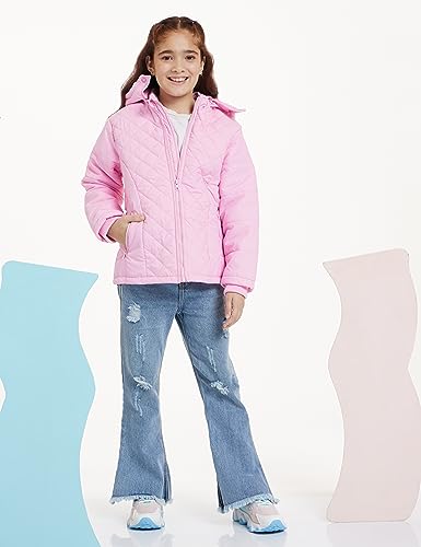 Image of Amazon Brand - Symbol Girls Girls Quilted Winter Jacket with Detachable Hood | Age 2-12 Years
