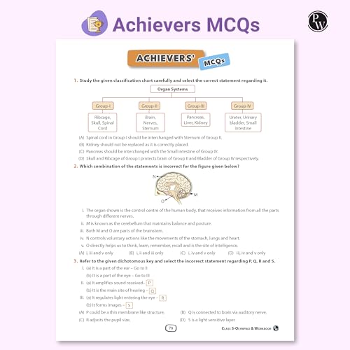 Image of PW Olympiad Plus Workbook For Class 5 Science Prepguide, Concept Map, PYQs and Worksheets For After School Practice | NSO, ISO, iOS, Hindustan Olympiad, NSTSE and Others