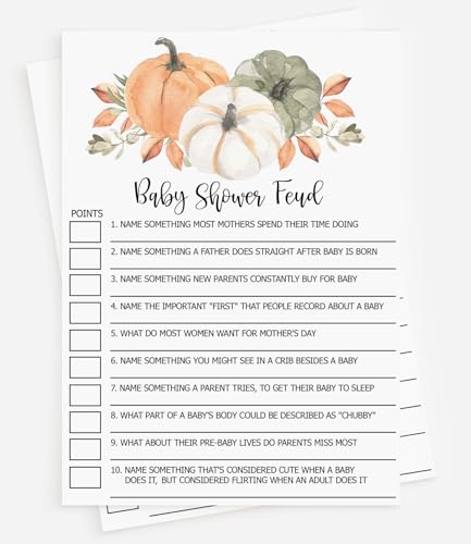 All Ewired Up 50 Baby Shower Family Feud (50-Cards) Fun Baby Shower Game Activity cover