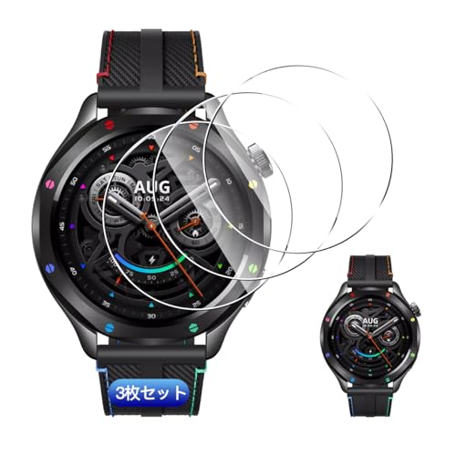 �ywnunbg 3���Z�b�g�z �Ή� Xiaomi Watch S4 �K���X�t�B���� 3�� �y���{���Ɏq�f�ލ̗p �d�x9H ��U�h�~ �z �p �V���I�~ Watch S4 �����K���X �t�B���� �Ή� XiaomiWatchS4 1.43�C���` �ی�t�B���� �t