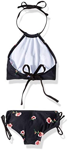 Kanu Surf Girls Ruffle Halter Bikini 2-Piece Swimsuit, Pink, 2T, Morgan Black Floral, 12 - Image 3