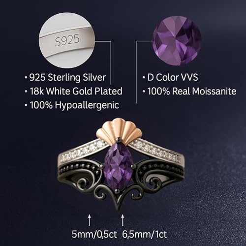 Custom 4 Prong Moissanite Bridal Ring – Retro White Gold Plated 925 Silver Wedding Band Pear Shaped Rings for Women, Engraved Promise Ring, D Color VVS1 Stone, Romantic Gift2