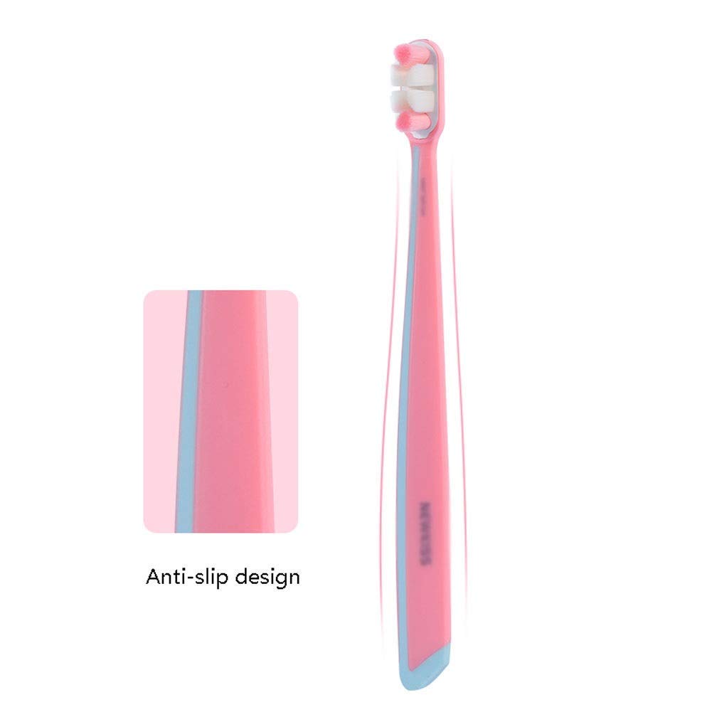 Compact Brosse à Dents Ultra Douce pour Adulte/Grossesse/Junior, Nano Brosse à Dents Manuelle avec 10000 Poils Souples, Brosses à Dents de Voyage Unisexe Ergonomique