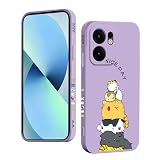YUXING Silicone Cover per Oppo Reno 13F 4G 5G / Reno 13 FS 4G 5G - Moda Modello Carino Custodia Design Sottile Slim Cover Antiurto, Antiscivolo Elegante, Protezione Totale (Cat,Purple)