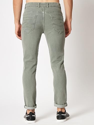 Image of KARGEENS Men Kargeens Men's Jeans Pant Slim Fit Stretchable Casual Wear Low Rise Cotton Blend Denim
