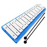 TOYANDONA Xilófono Infantil de Notas Instrumento de Percusión Educativo de Aluminio para Bebés y Pequeños con Mazos Incluidos Ligero y Portátil para Desarrollar Coordinación y Sentido