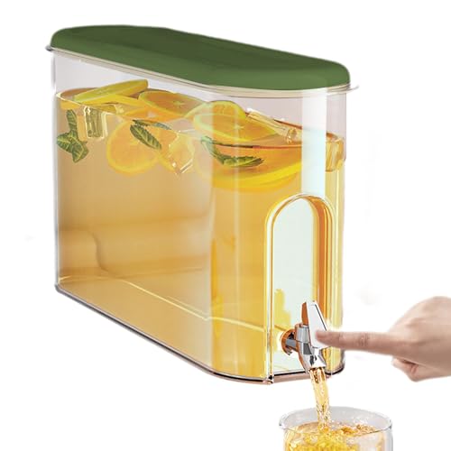 Listado de Dispensador de Agua para Refrigerador los 5 mejores. 46 Dispensador De Bebidas Para Frigorífico - Dispensador De Agua De 4 Litros Con Grifo | Contenedor De Bebidas Líquidas Para Frigorífico | Jarra Transparente Para Fiestas Pequeñas...