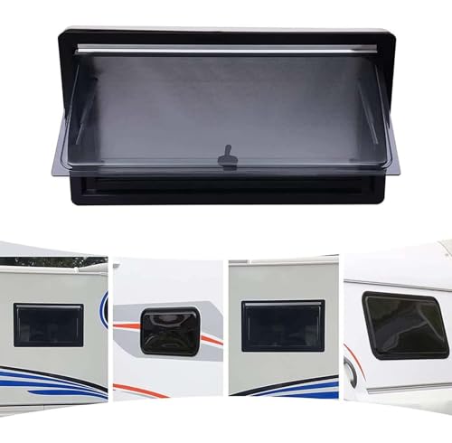 ZYJIX Motorhome Window Caravan Roof Vent RV External Push Window Caravan Window With Integrated Roller Blind And Fly Screen For Caravans(Size:600x450mm)