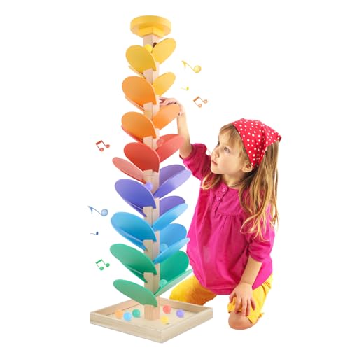 Wooden Marble Run Music Tree Montessori Toys for Kids 3+