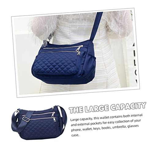 VALICLUD Elegant Women Shoulder Bag Crossbody Bag Large Capacity Canvas Handbag Zipper Fashionable Tote Bag Blue3
