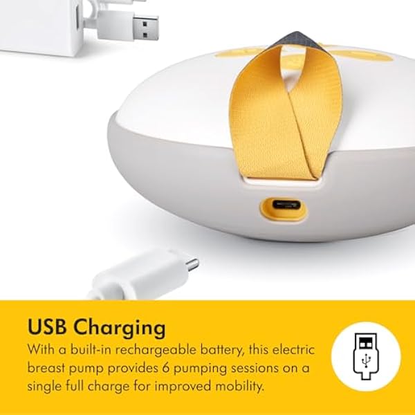 Medela 101041609 молокоотсос, желтый/белый, 24 мм