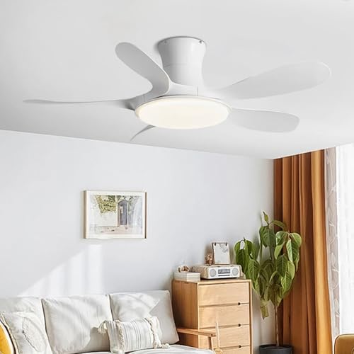 Ventilateur de plafond avec télécommande éclairage LED 6 vitesses salon - 6