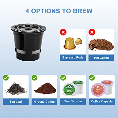 Chulux Single Serve Coffee Maker,One Button Operation With Auto Shut-Off For Coffee And Tea With 5 To 12 Ounce,Pink #TOP2