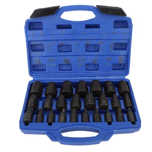 PIXAXOHH Extractor de tornillos para automóviles, hogar, reparación mecánica, aleación de acero duradero, 25 piezas