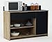 Abitti Mueble Auxiliar para microondas o aparador Color Roble y Negro 123x85cm