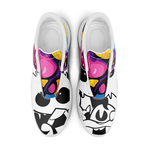 Spikeless Golf Shoes for Men, Women's Breathable Abstract Art Non-Slip Sports Walking Shoes with Ventilation Golf Sneakers3