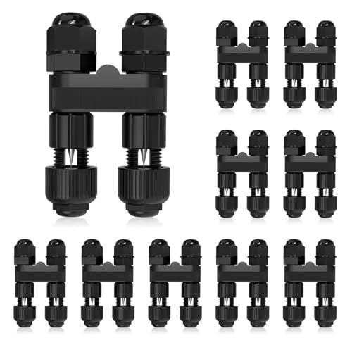 Landscapestation Low Voltage Wire Connectors with Waterproof Caps, Fastlock2 Landscape Lighting Connectors for 12-18 Gauge Wire, Outdoor Garden Yard Pathway Lights, 10 Packs