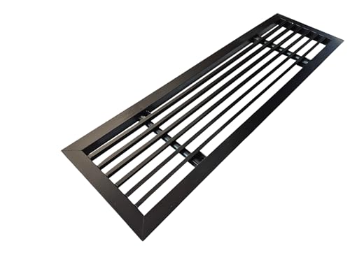 Image of Aluminium Powder Coated Grill, Grill for ac, hvac, ventilation grill, home grill, ac grill,Return Air Grill for Wall, Sidewall and Ceiling (BLACK, 16 inch*4 inch)