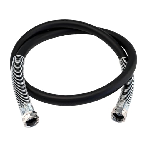 Image of Guitrees 2026 Upgraded Leader Garden Hose 5ft x 5 /8 inch, Heavy Duty Short Water Hose, Female to Female Nickel-plated Brass Fittings, Five Layered Braiding, 1000PSI Burst, 300PSI Working (Black)
