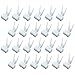 VILLCASE 50Pcs Bird Cage Food Holder Parrot Fruit Vegitable Forks Bracket Plastic Pet Feeder Clip for Budgie Parakeet Macaw Cockatiel Conure, White