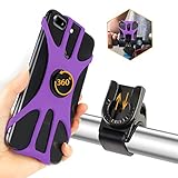 Soporte para teléfono de bicicleta,5-7 pulgadas (Violeta-4)