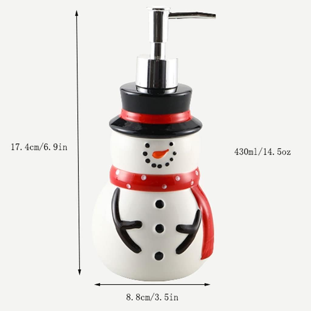 Lovely Soap Dispense Fillable Ceramic Soap Pump Stainless Steel Pump Lotion Dispenser 430ml/14.5oz Bathroom Accessories