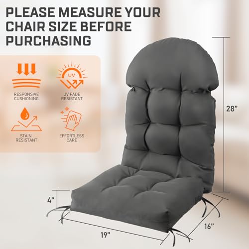 Coussin Adirondack confortable à dossier haut avec mousse améliorée - 5