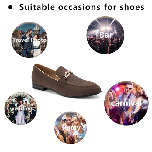 Image of Meijiana Men's Fashion Classic Microfiber PU Leather Loafers and Weeding Dress Shoes for Men