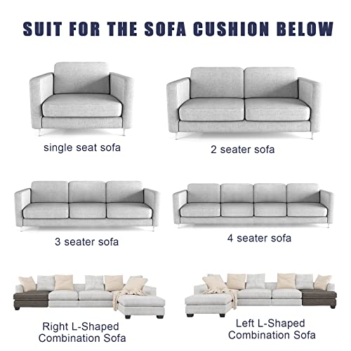 Aufteil Sectional Couch Covers 3 Pieces L Shape Sofa Covers，Anti-Slip Individual Seat Cushion Chaise Covers，High Stretch Couch Cushion Covers For Both Left/Right Sectional Couch(3 Seater,Metal Gray) #TOP5