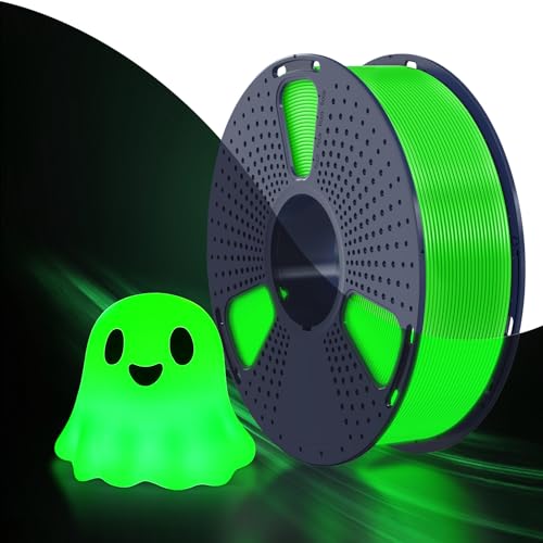 Image of SUNLU PETG Glow in The Dark Filament, Luminous 3D Printer Filament 1.75mm, High Brightness and Long Time Glows PETG Filament, Dimensional Accuracy + /- 0.02mm, 1kg Spool. (Green, Glow Green)