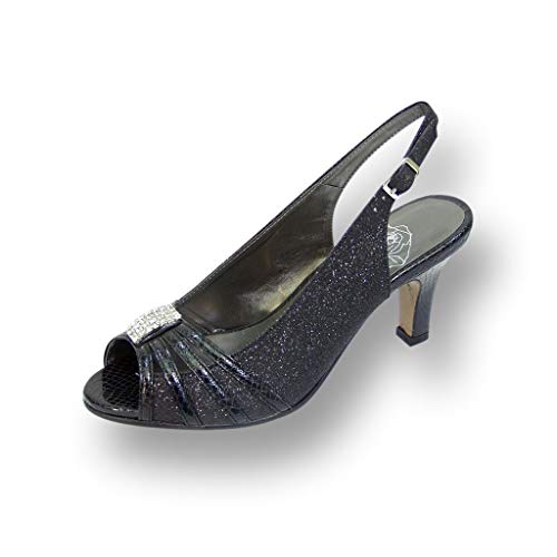 Floral Teri Women's Wide Width Slingback Dress Pumps