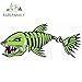 A/X Sticker de Carro 13cm 8,5 cm Scary Skeleton Fish Fishing Pegatinas de Coche Calcomanías de automóviles 3D Car Styling Motocicleta Accesorios de calcomanías para automóviles