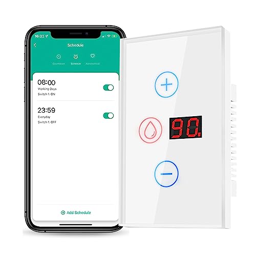 YIFAN Smart Water Heater Switch, 20A Water Heater Timer with