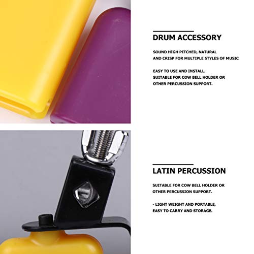 Drum Block Set Plastic Latin Percussion Instrument Kit Sound High Pitched Block Drum Cow Bell Accessory #TOP2