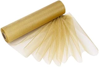 Trimming Shop Organza Roll Snow Sheer Glitter Fabric 25m x 29cm for Wedding Venue, Chair Bow Sash, Table Runner, Christmas Event, Party Decoration, White