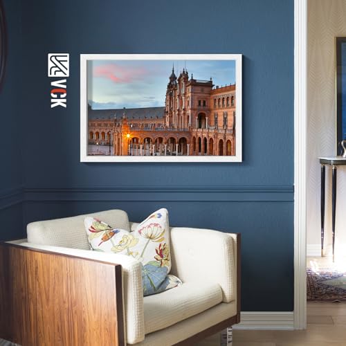 Image of VCK 24x36 Frame 5 Pack, White Exclusive Wood, 20x30 Mat, for Picture