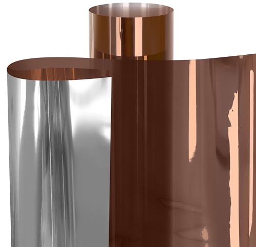 Image of VViViD One-Way Colorful Vinyl Window Tinting Sheets (50ft x 5ft, Copper Mirror Chrome)