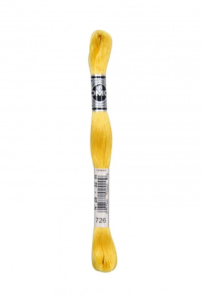 DMC Size 25 Coton A Broder Special Embroidery Thread - 726 Yellow - Each — image 1