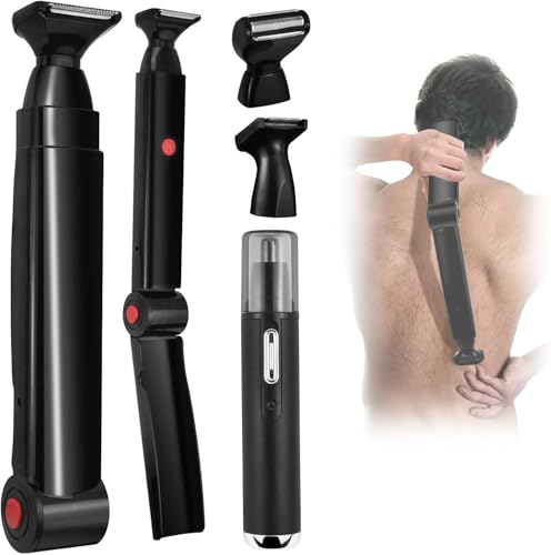ETbyto Back Shavers for Men Long Handle,Multifunctional Self-Service Electric Back Hair Razor with...
