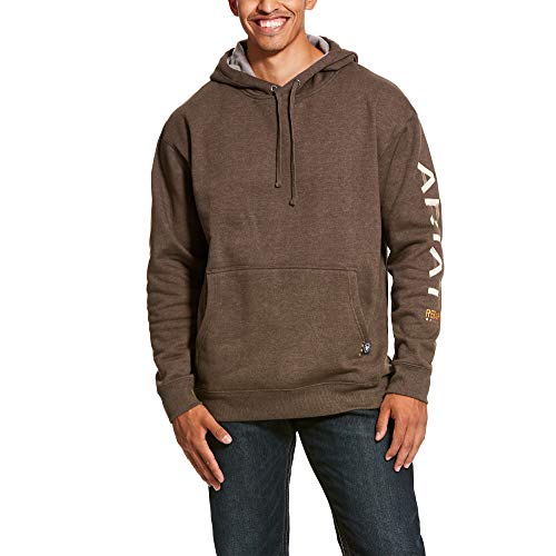 ARIAT Men's Rebar Graphic Hoodie Banyan_Bark_Heather Size XL