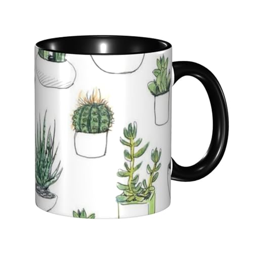 鉢植え マグカップ 旅マグ コーヒーカップ セラミック 330ml 陶器 食器 耐熱 水筒 プレゼント