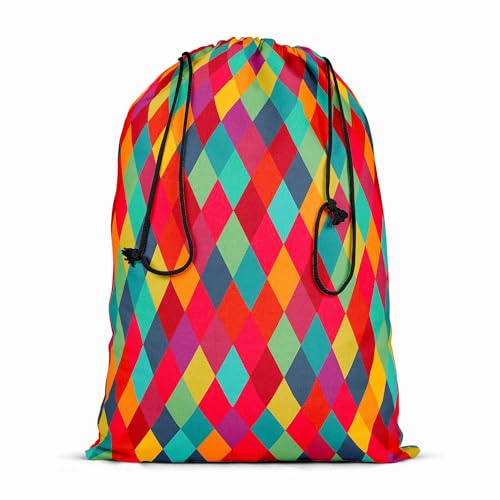 Image of ArtzFolio Diamond Tiles | Reusable Sack Bag | Bag for Gym, Storage, Vegetable & Travel